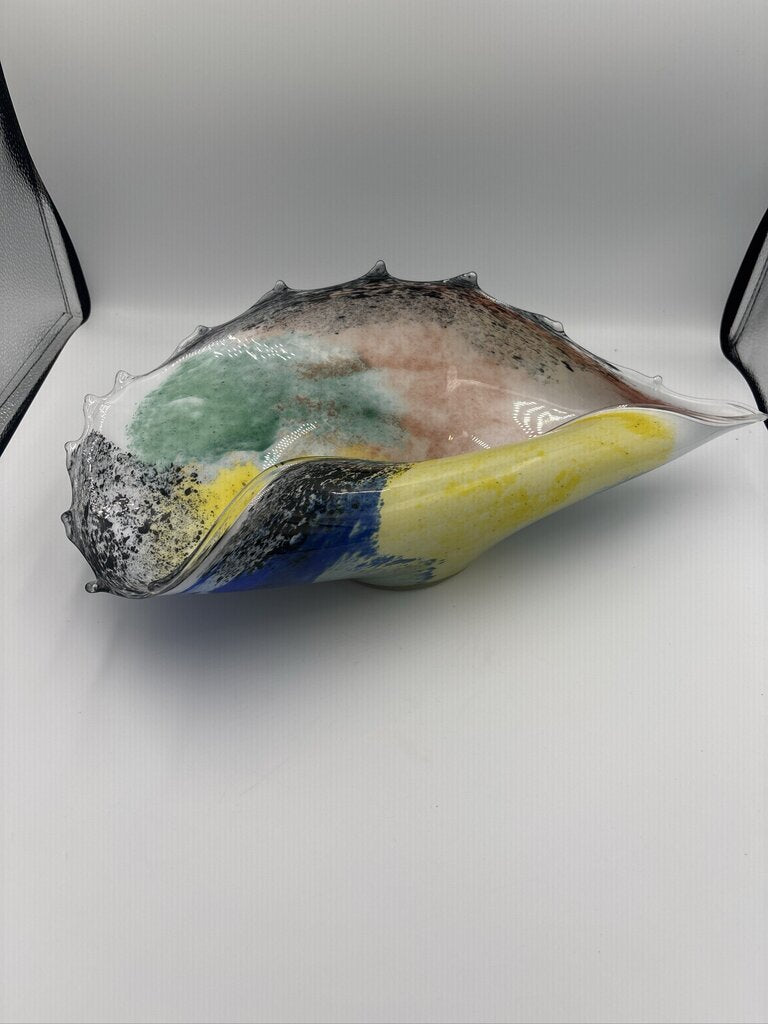 Studio Glass Multicolor Shell Vase - 18X9X6H