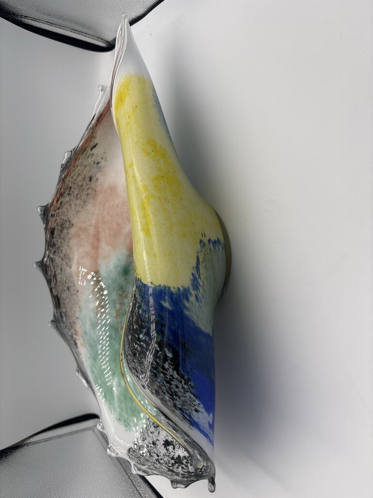 Studio Glass Multicolor Shell Vase - 18X9X6H