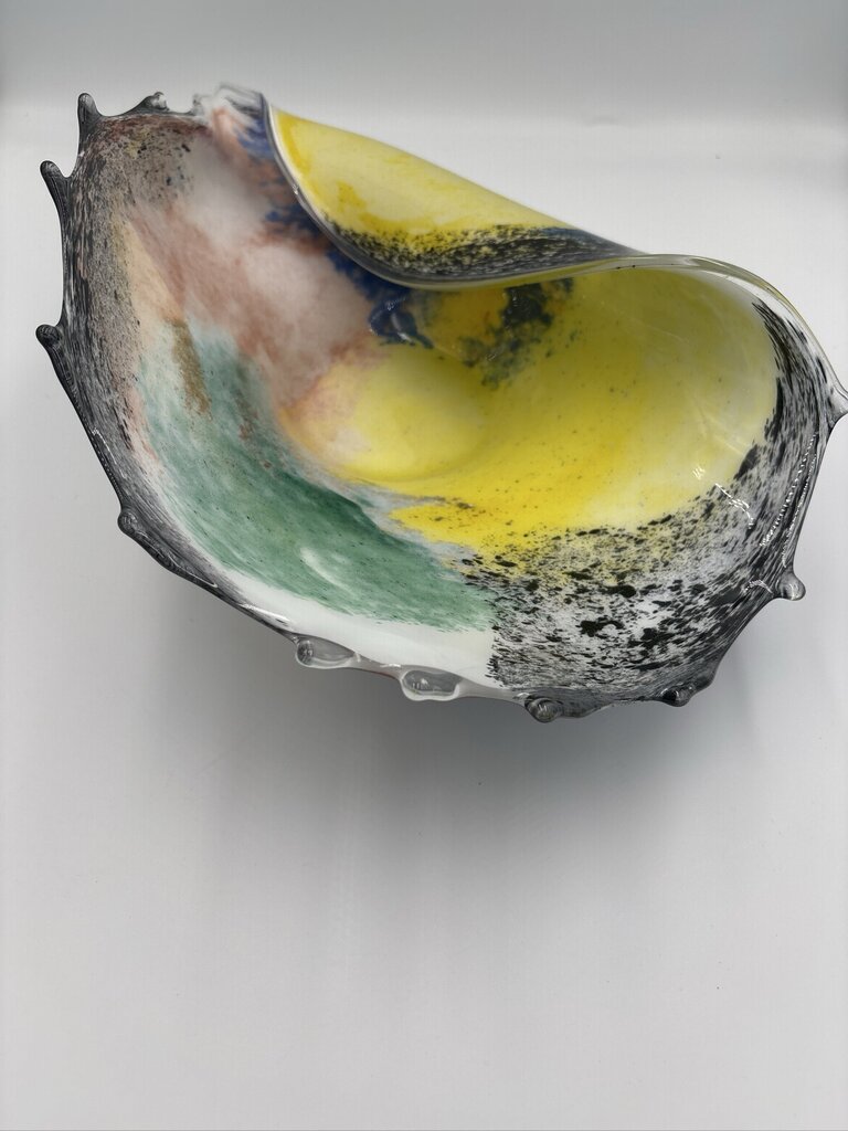 Studio Glass Multicolor Shell Vase - 18X9X6H