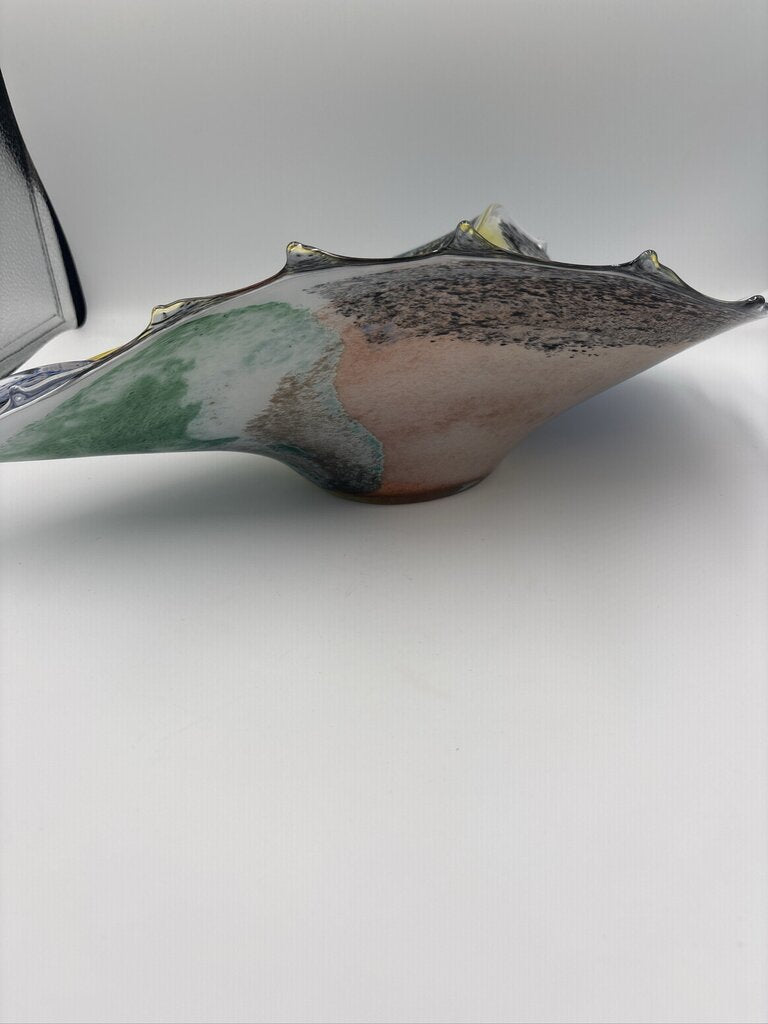 Studio Glass Multicolor Shell Vase - 18X9X6H