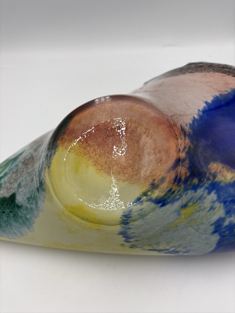 Studio Glass Multicolor Shell Vase - 18X9X6H