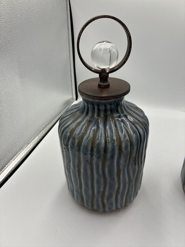 Uttermost Mathias Grey-Blue vessels - 5.5X5.5X13/19H - Pair