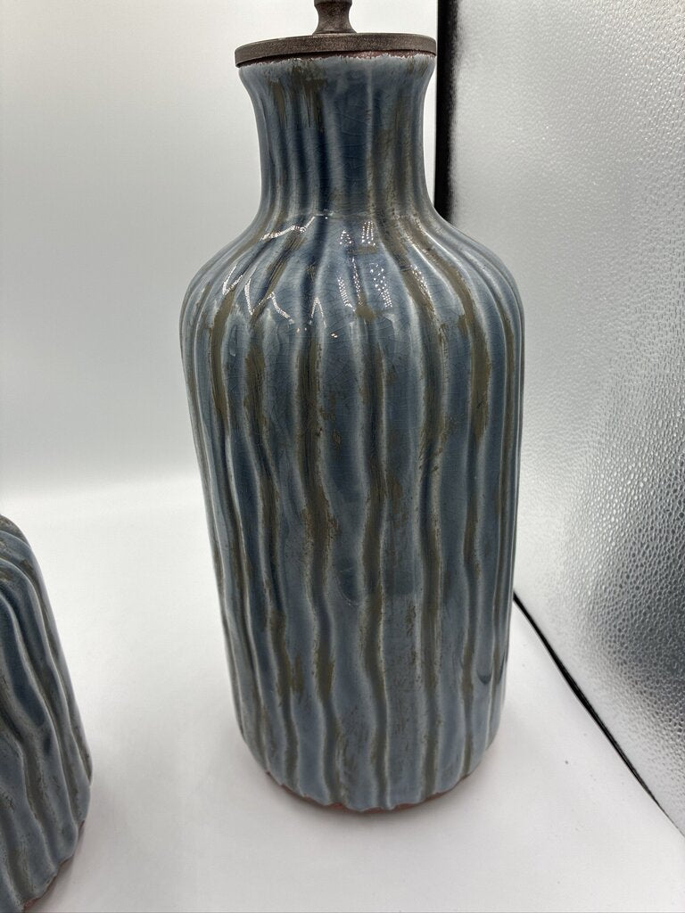 Uttermost Mathias Grey-Blue vessels - 5.5X5.5X13/19H - Pair