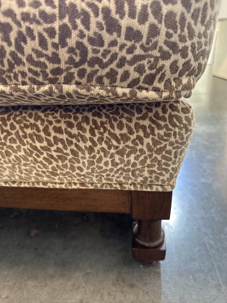 Wesley Hall Custom Animal Print Sofa w/ 2 Pillows- 82"