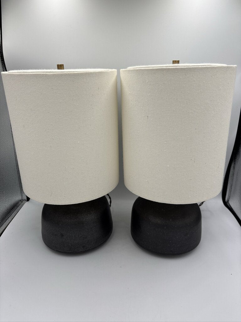 Victoria Morris Pottery Lamps - Pair - 8X8X15H