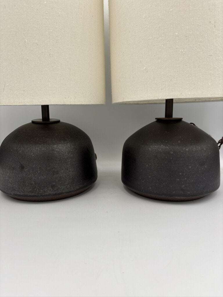 Victoria Morris Pottery Lamps - Pair - 8X8X15H