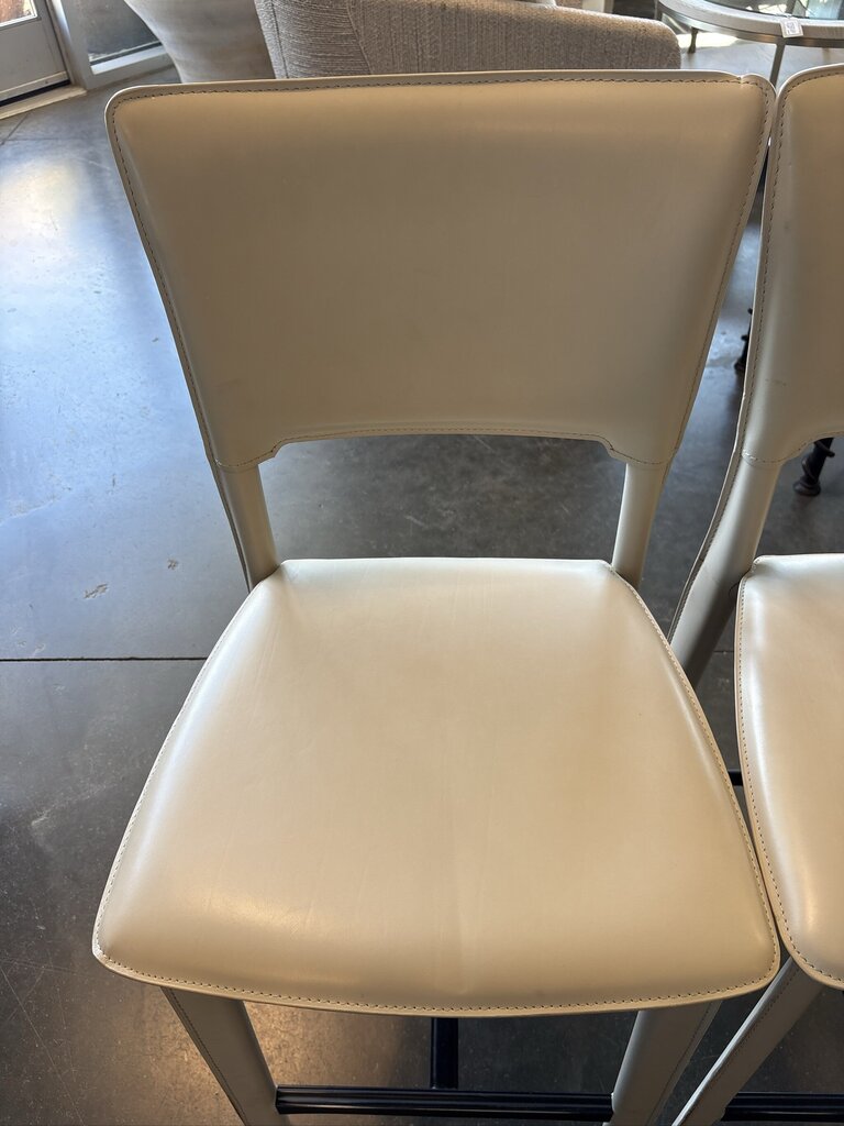 Maria Yee Perugia Leather Counter Stools - Set of 3