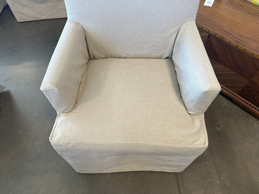 PB Comfort Square Slipcovered Dining Armchairs- Set of 4