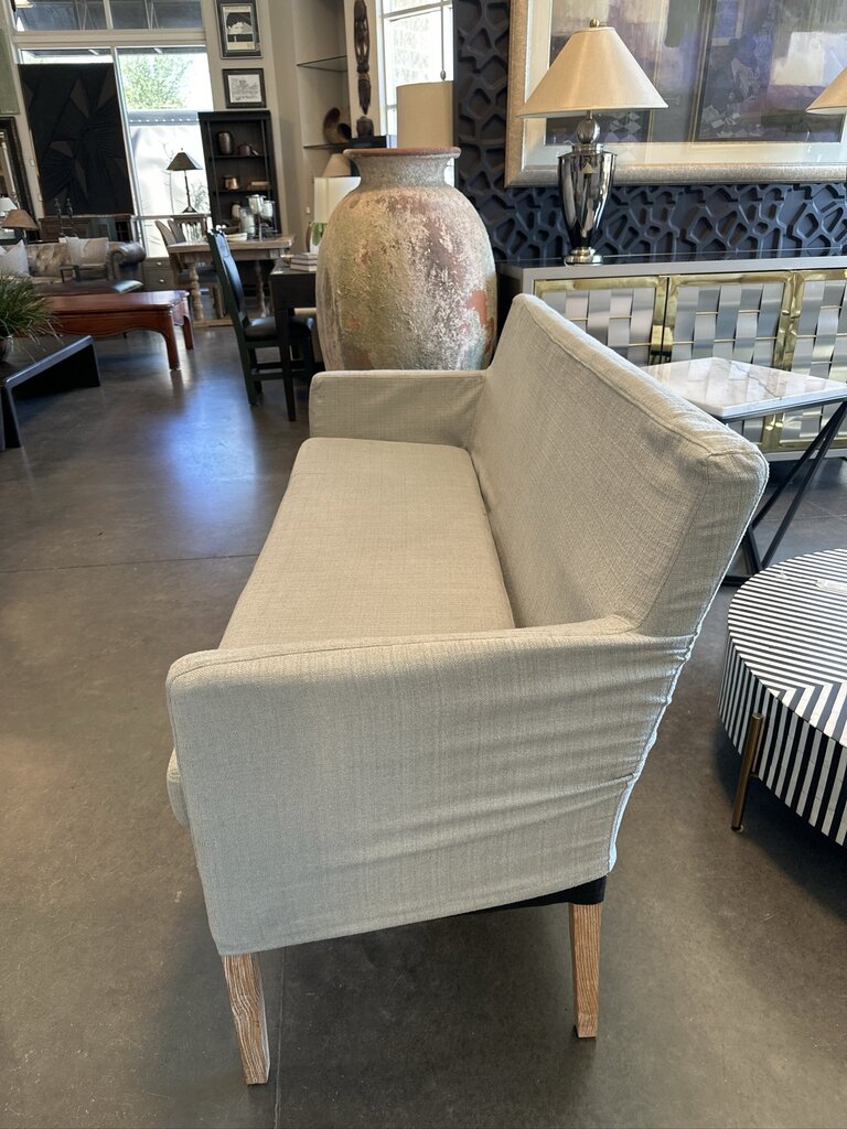 Upholstered Slipcovered Bench- 60X26X27H