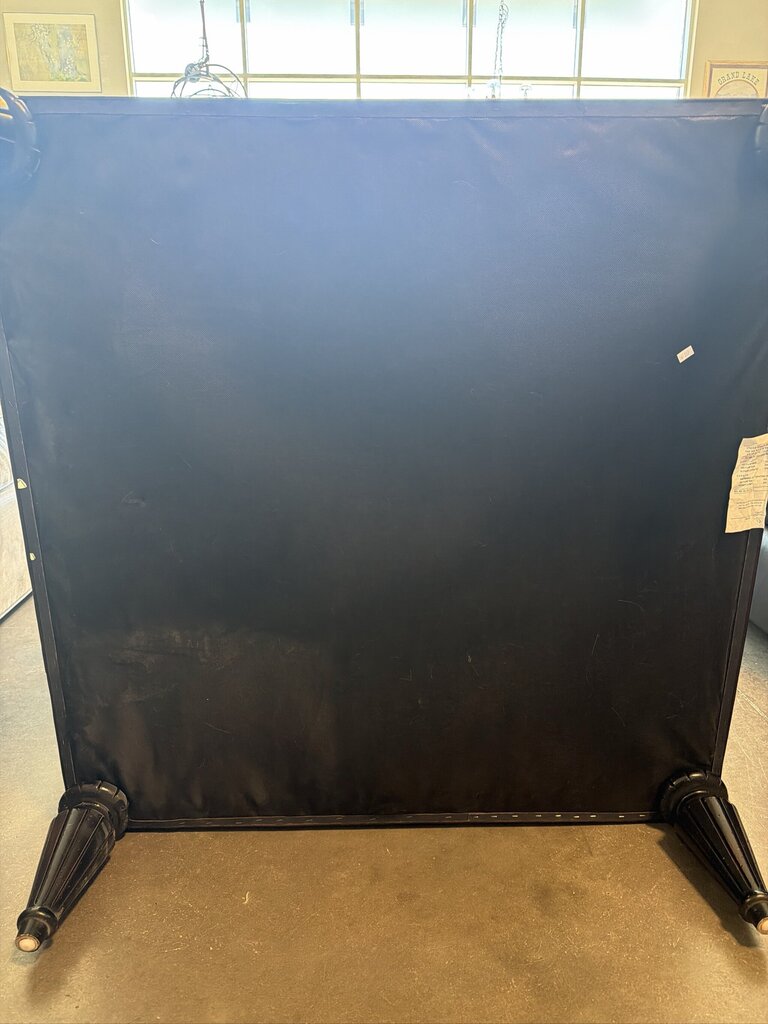 Dark Brown Leather Ottoman- 47X40X19- AS IS