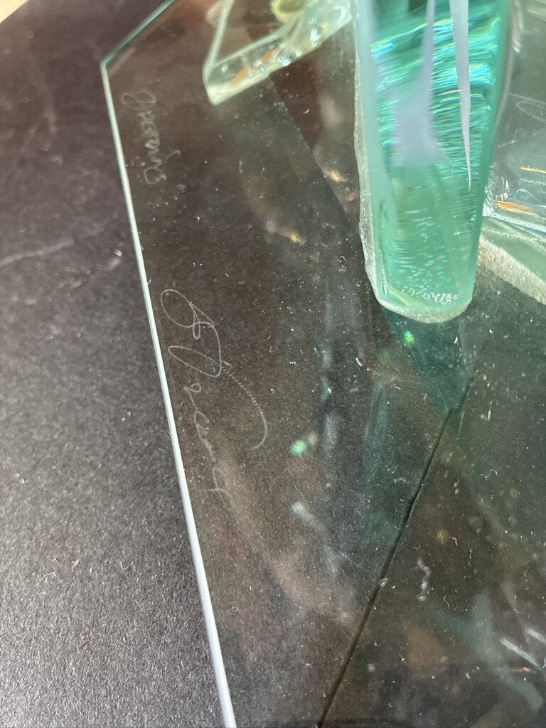 Signed Art Glass Sculpture- 13X10X13