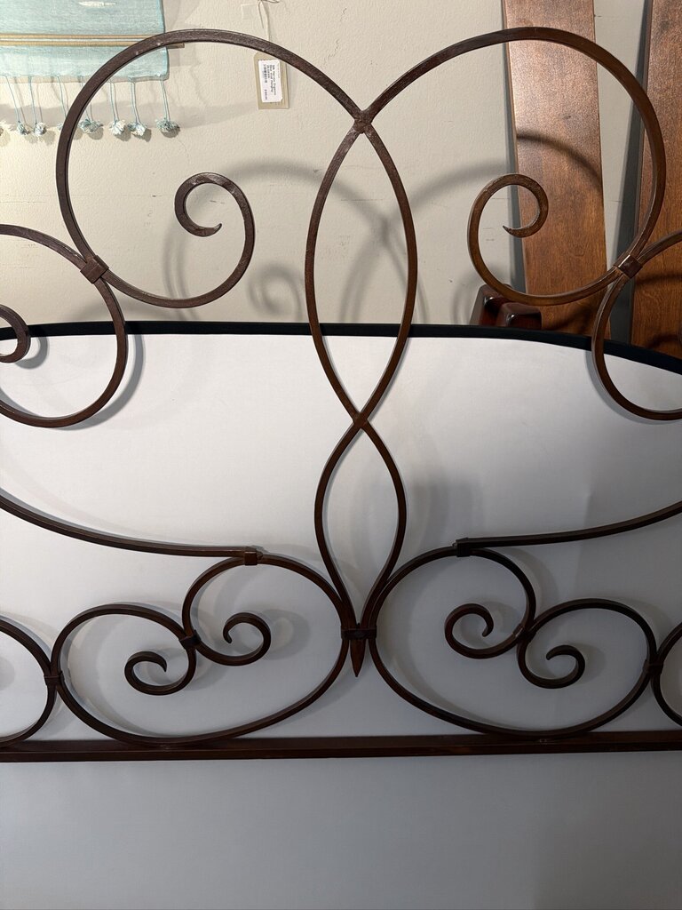 King Wrought Iron Scrolled Headboard- 78X2X71