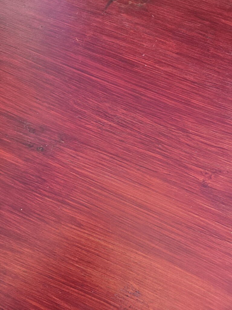 Rusted Iron Table W/ Wood Top- 48X24X34- AS IS
