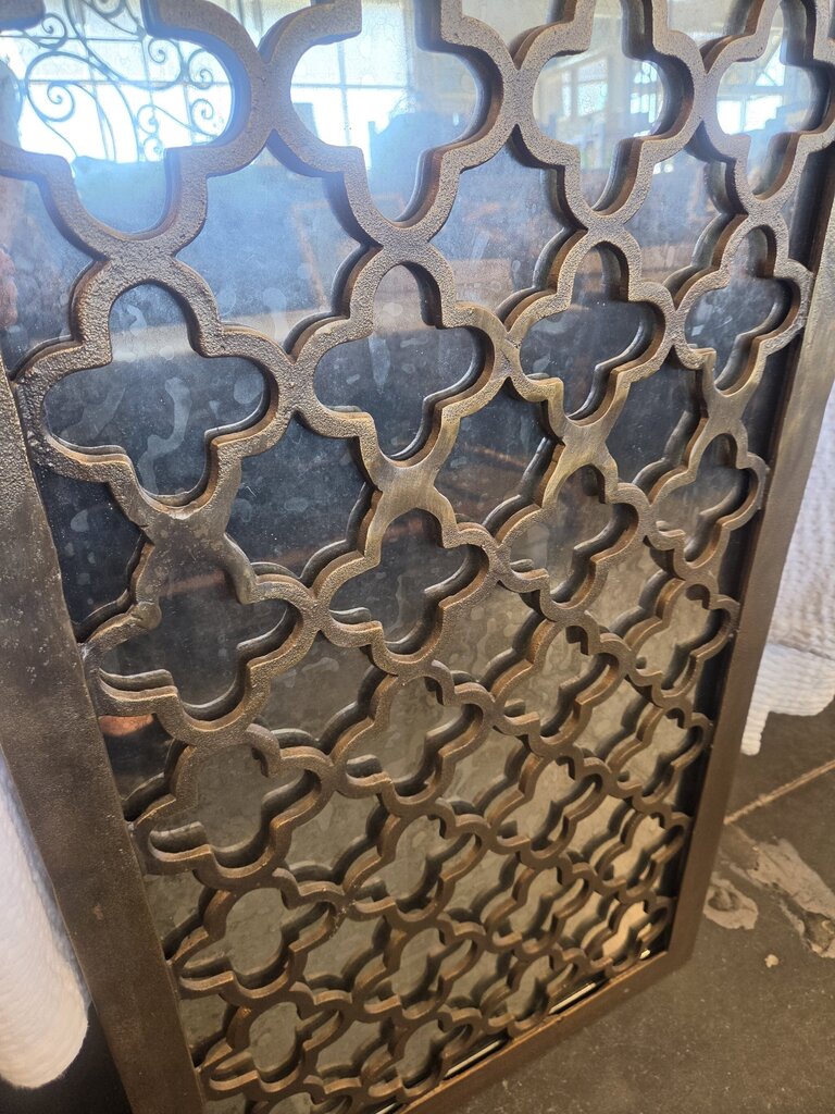World Market Narrow Mirror W/ Quatrafoil Design - 19X2X44H