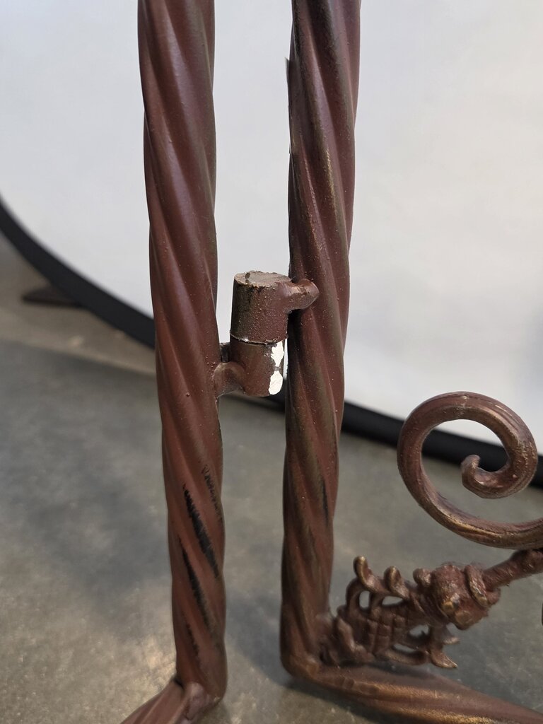 Iron Fireplace Trifold Screen (2) - 28X1X28H