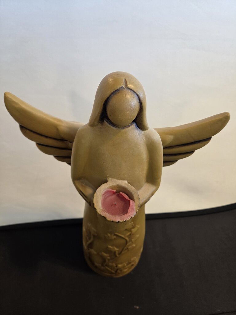 Terra Cotta Angel Candle Holder- 12X6X21
