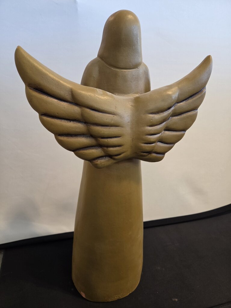 Terra Cotta Angel Candle Holder- 12X6X21