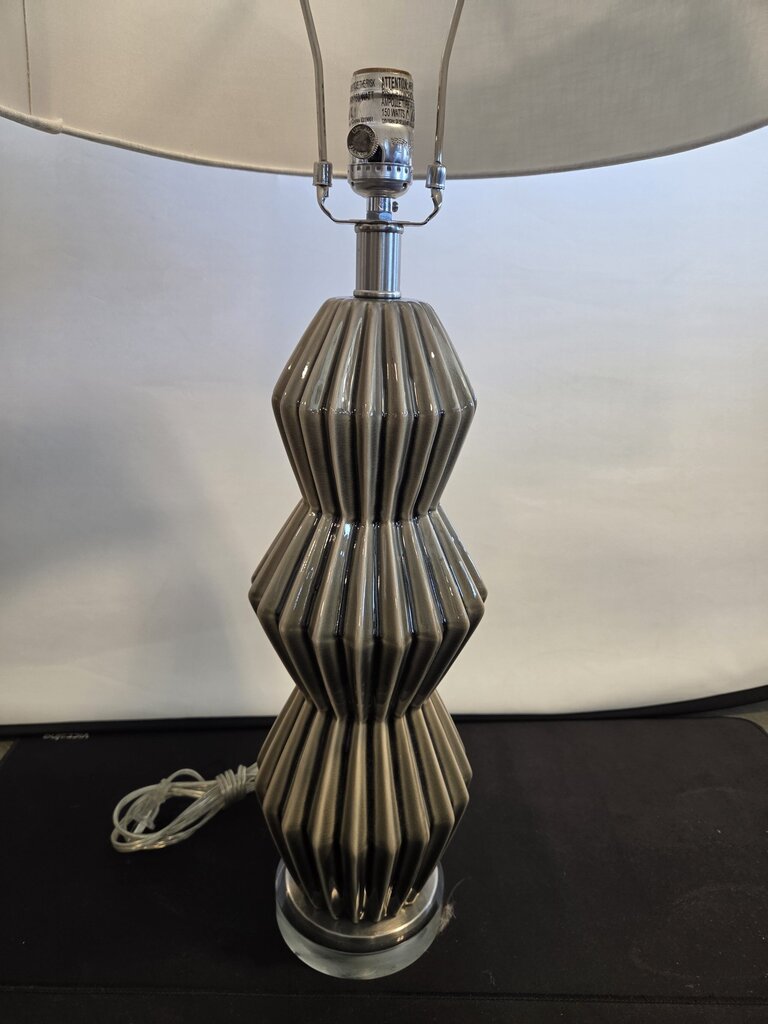 Uttermost Maxime Grey Ceramic Table Lamp - 6X17X31.5H
