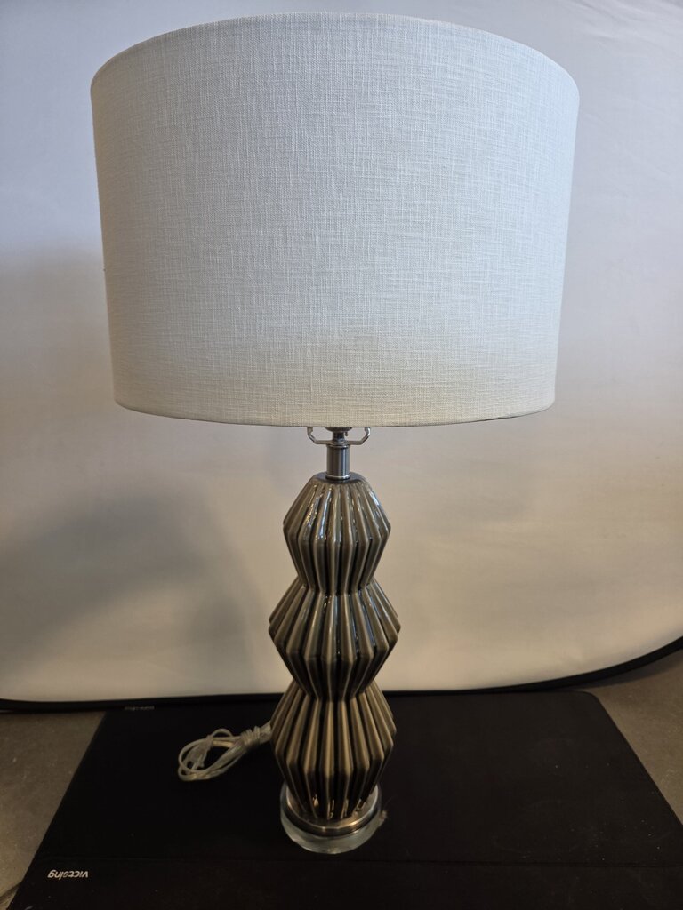 Uttermost Maxime Grey Ceramic Table Lamp - 6X17X31.5H