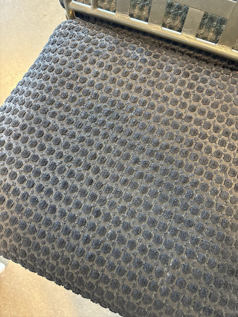 Black Metal Chairs W/ Lattice Back - Pair -22X26X40H