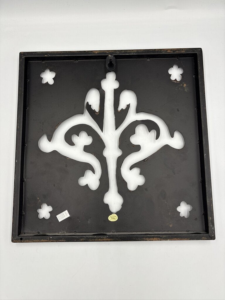 Metal Cut Out Art- Set of 3- 12.5X1X12.5H