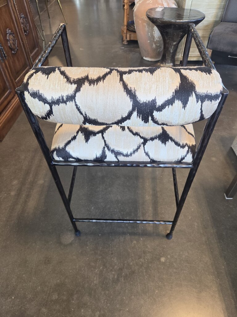 Arteriors Barbana Ocelot Embroidered Counter Height Barstools - Set of 2