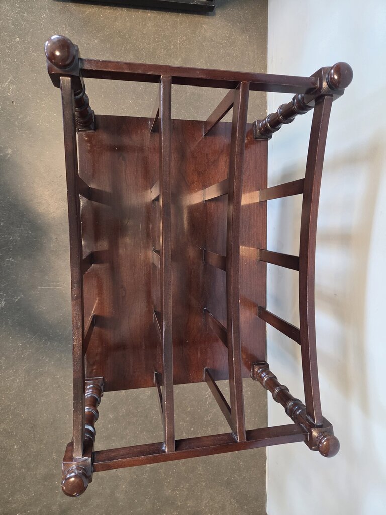 Ethan Allen Vintage Magazine Rack on Casters- 20X14X19