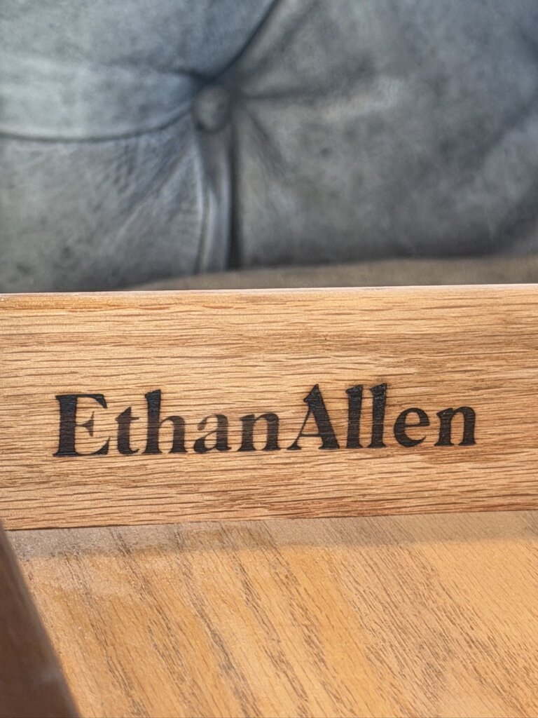 Ethan Allen Vintage Magazine Rack on Casters- 20X14X19
