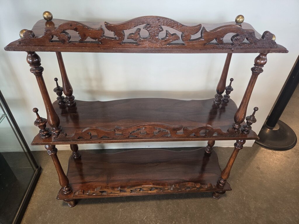 Antique Victorian Walnut Whatnot Shelving- 30X11X35