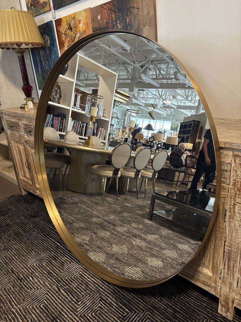 Uttermost Padria Round Brass Framed Mirror - 60X2.5X60H