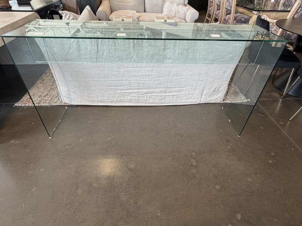 Glass Console Table- 72X18X36