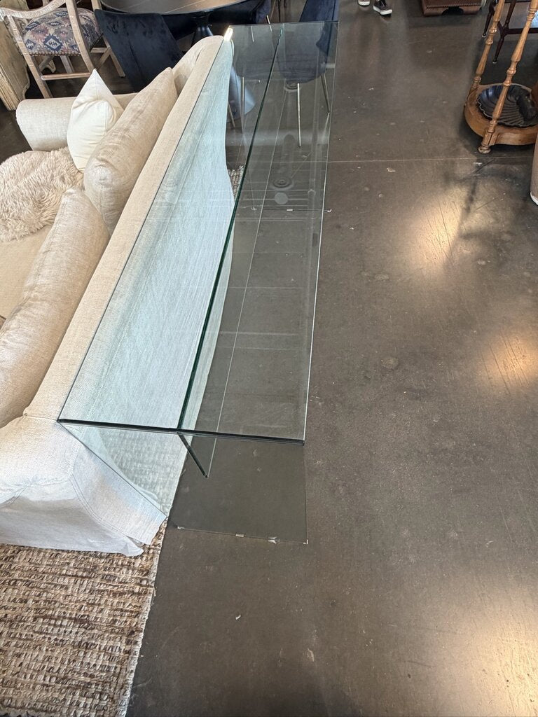 Glass Console Table- 72X18X36