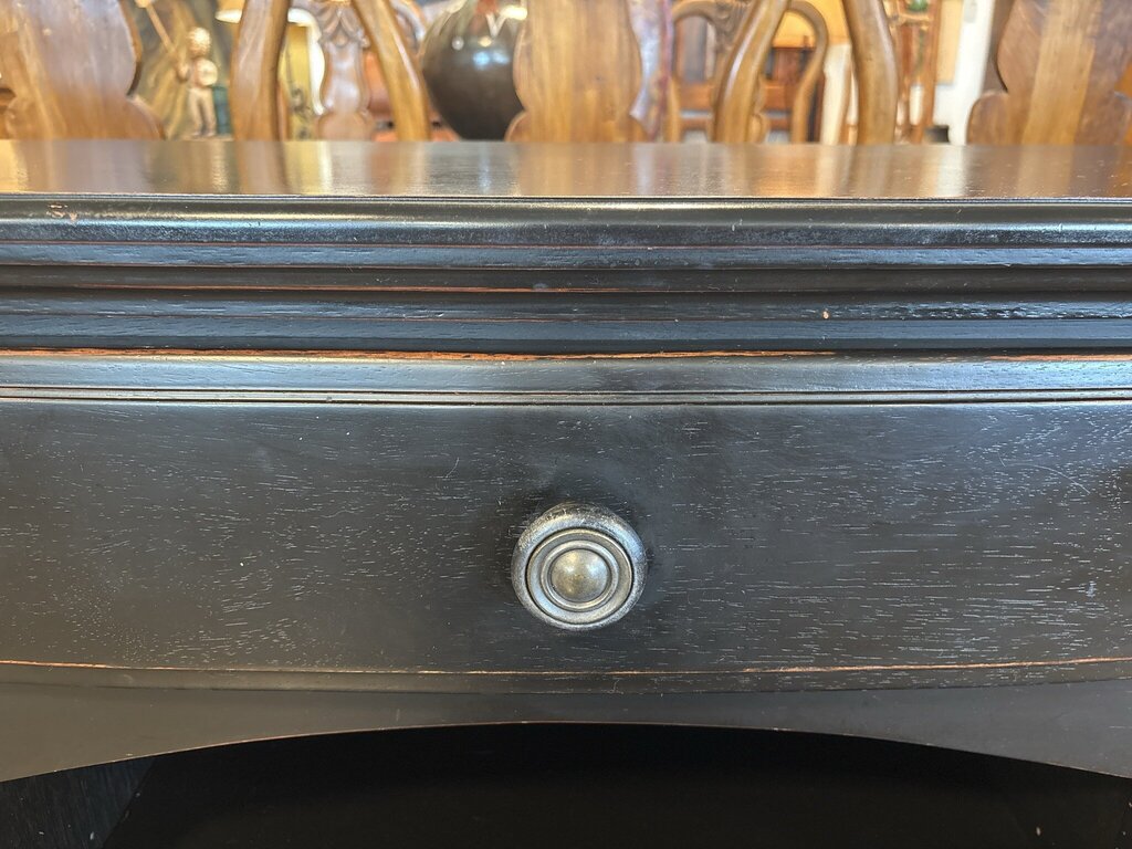 Black Wood 7 Drawer Dresser- 64X18X32
