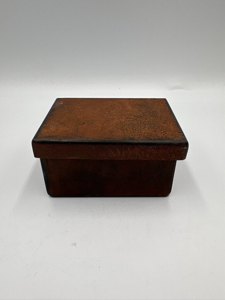Jan Barboglio Hand Forged Iron Metal Trinket Box With Lid 4X3x1.25
