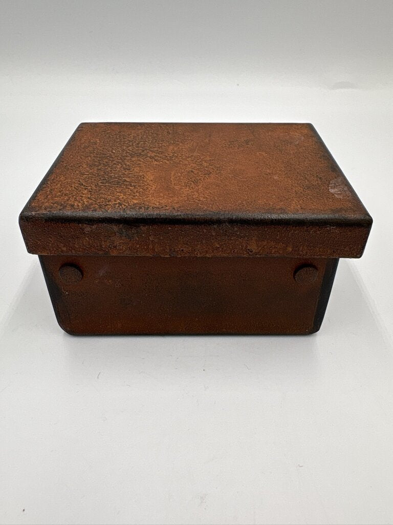 Jan Barboglio Hand Forged Iron Metal Trinket Box With Lid 4X3x1.25