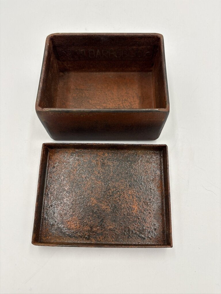 Jan Barboglio Hand Forged Iron Metal Trinket Box With Lid 4X3x1.25
