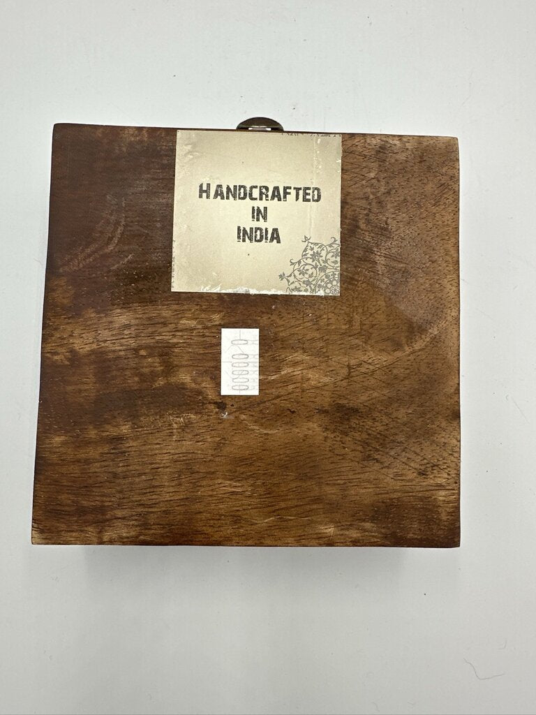 Wooden & Brass Tic Tac Toe Set- 5X4X2
