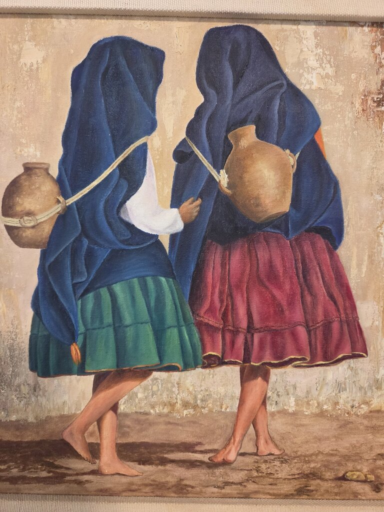 Framed Original Art of Water Carriers By Crock- 29X23