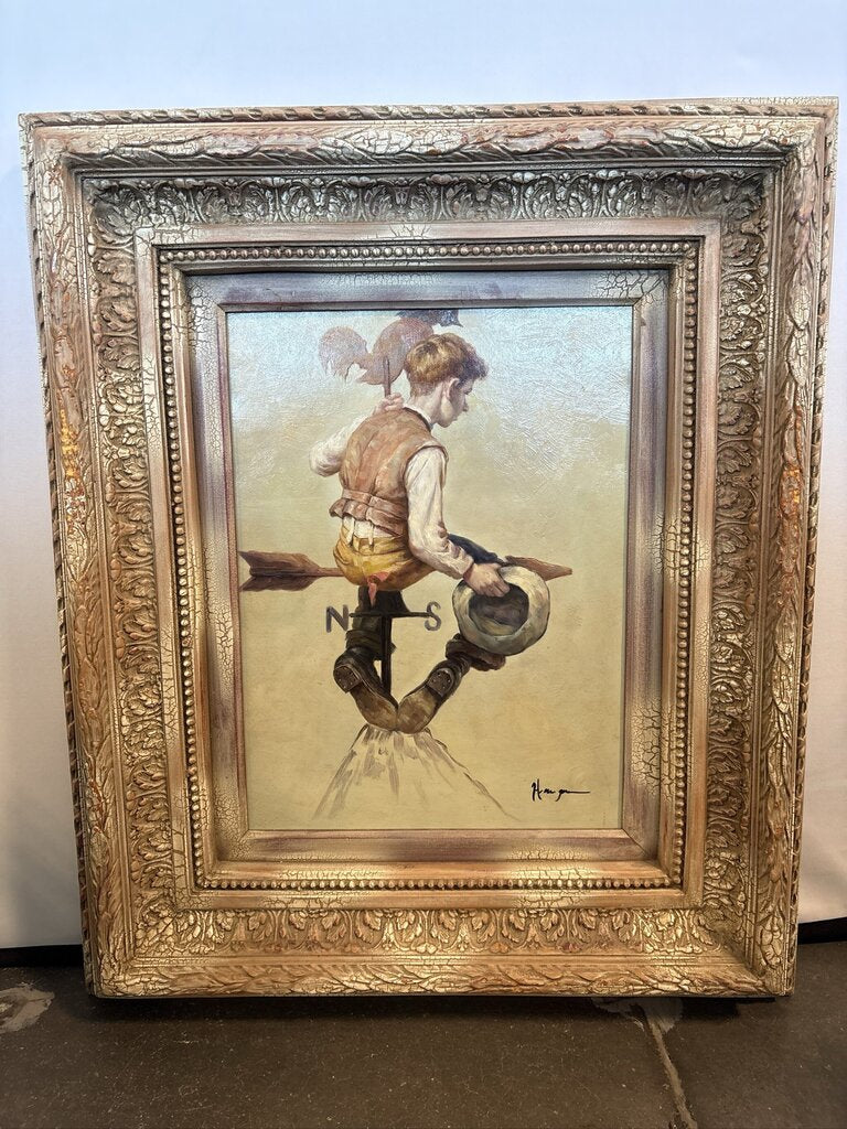 On Top of The World Reproduction of Norman Rockwell Painting-