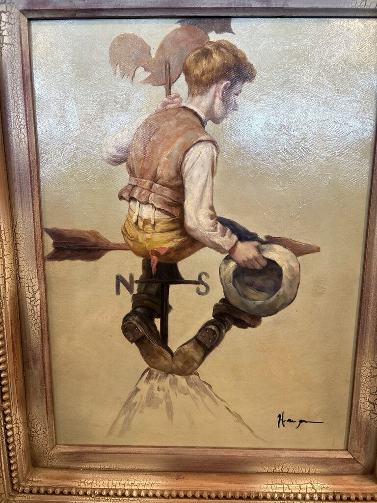 On Top of The World Reproduction of Norman Rockwell Painting-