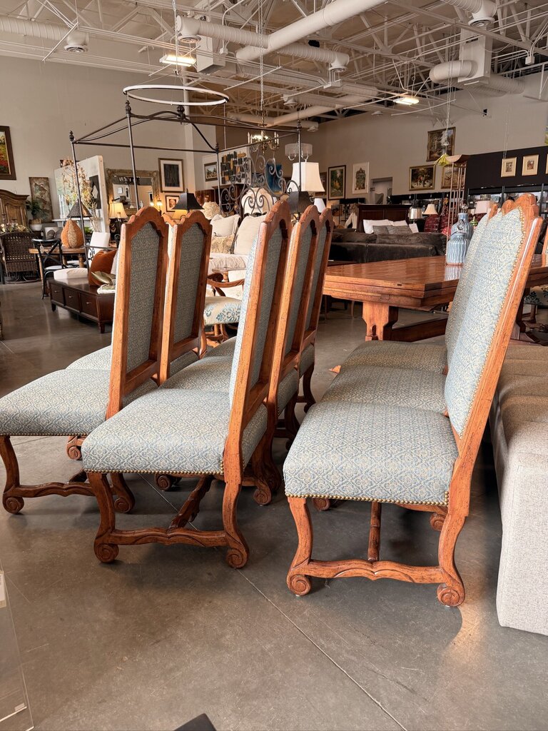 Bausman Extension Dining Table W/ 10 Chairs- 96-144X48