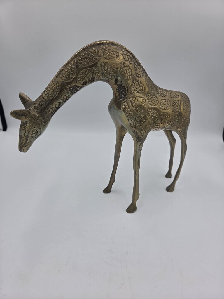 Brass Giraffe Statue- 11.5X3X9