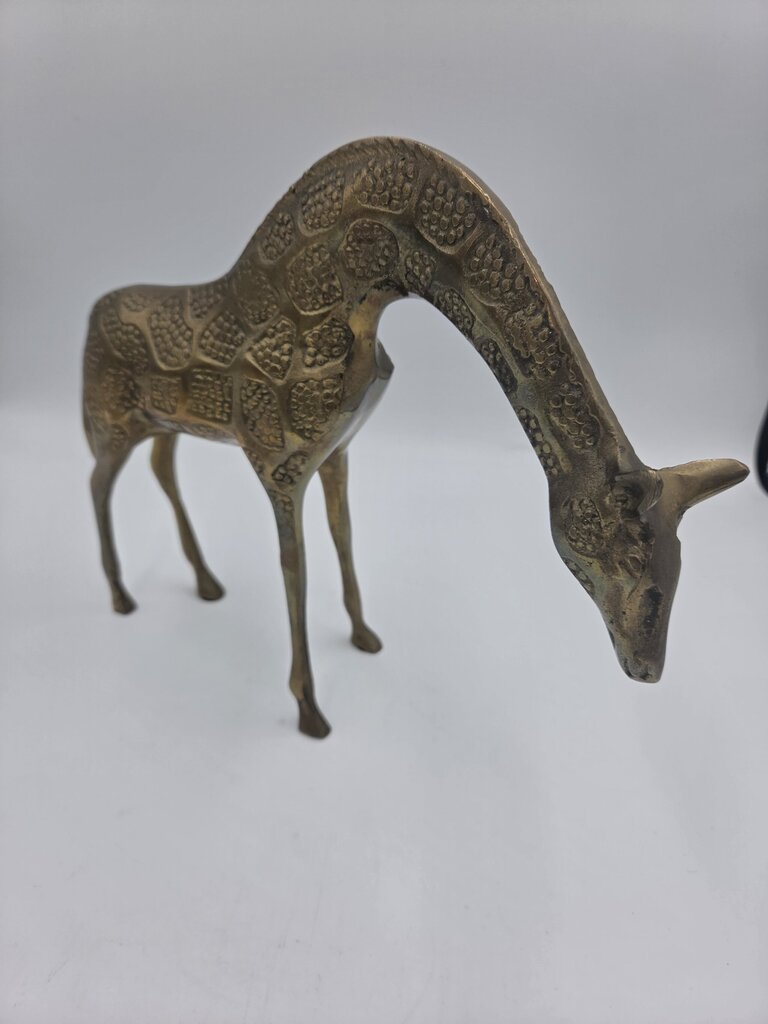 Brass Giraffe Statue- 11.5X3X9