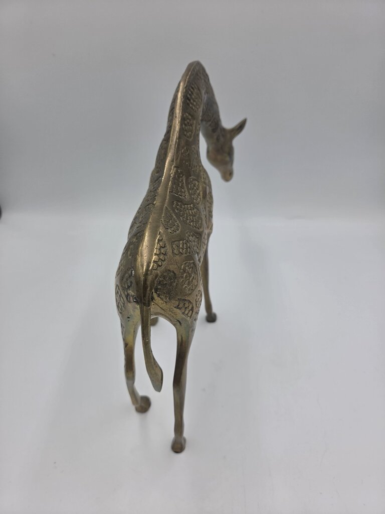 Brass Giraffe Statue- 11.5X3X9