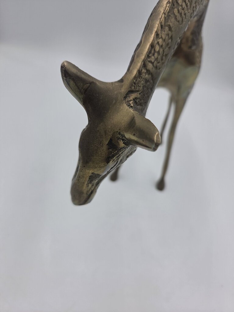 Brass Giraffe Statue- 11.5X3X9