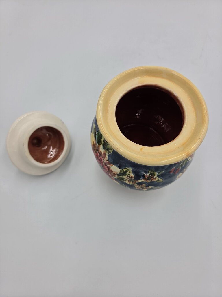 Floral Ceramic Pitcher W/ Cream & Sugar on Platter-4X5X5
