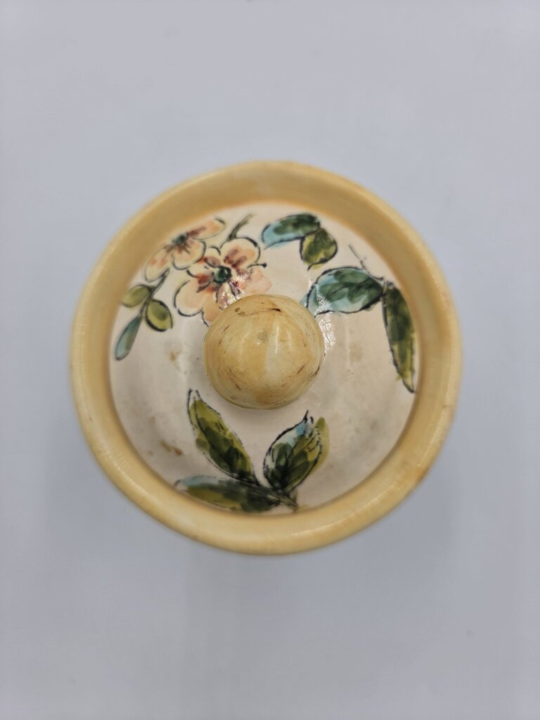 Floral Ceramic Pitcher W/ Cream & Sugar on Platter-4X5X5