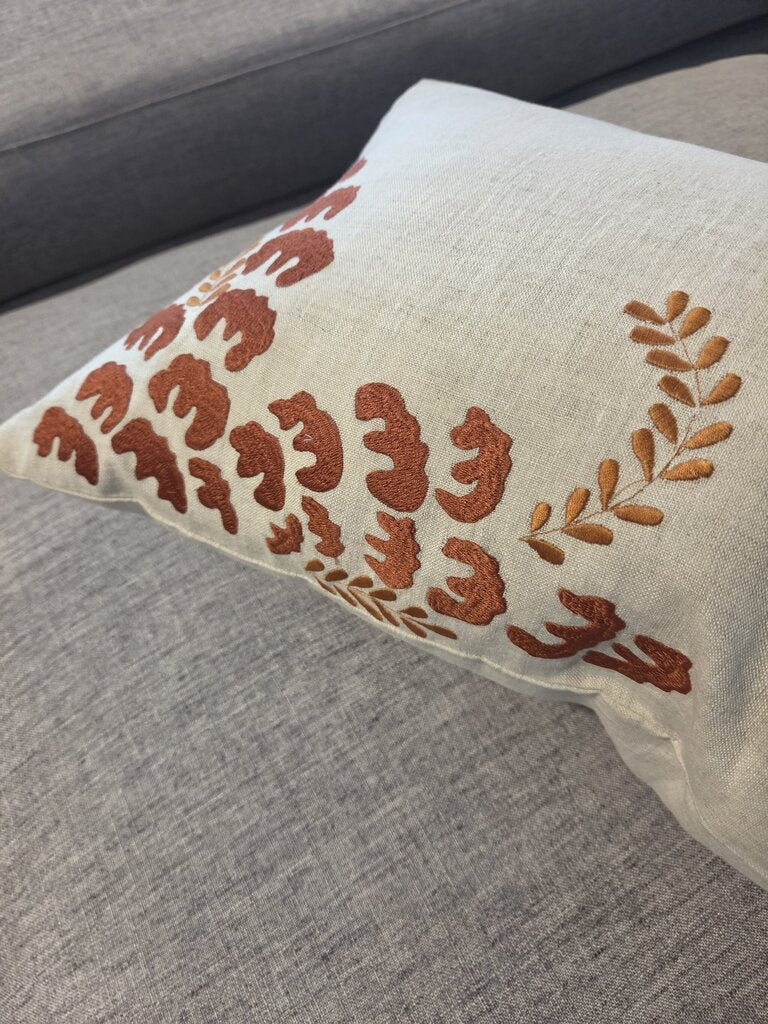 Bliss Studios Cream Floral Lumbar Pillow-20X