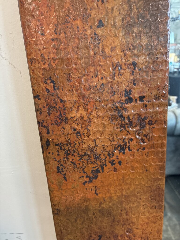 Hammered Cooper Wall Mirror- 29X2X47- AS IS