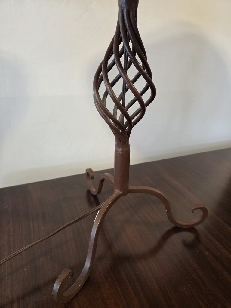 Wrought Iron Lamp W/ Twisted Base- 18X18X31